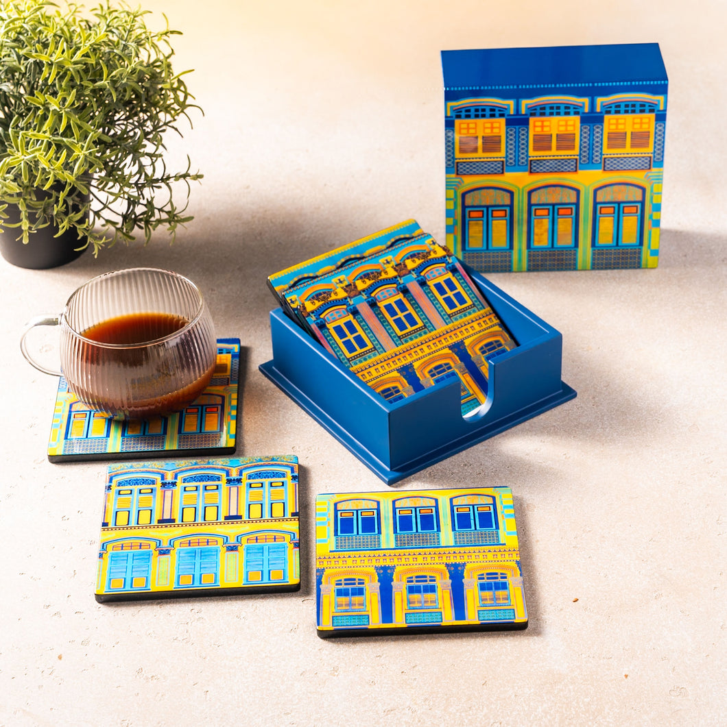 Heritage Haven Indigo Coasters