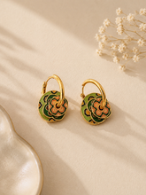 Load image into Gallery viewer, Peranakan Peony Earrings
