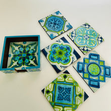 Load image into Gallery viewer, Turquoise Artistry Collection Coasters
