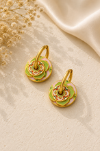Load image into Gallery viewer, Peranakan Peony Earrings (Pink)
