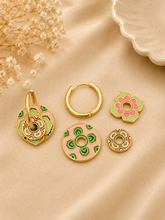 Load image into Gallery viewer, Peranakan Peony Earrings (Pink)
