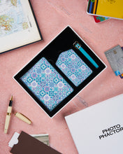 Load image into Gallery viewer, Travel Bundle Set- Azure Peranakan Tiles
