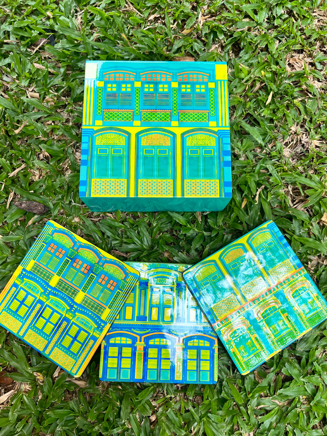 Straits Sensation Teal Coasters