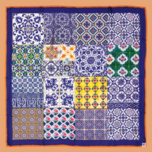 Load image into Gallery viewer, Chinatown Tiles Scarf - Midnight Blue
