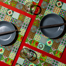 Load image into Gallery viewer, Signature Peranakan Placemats - Collage Emerald
