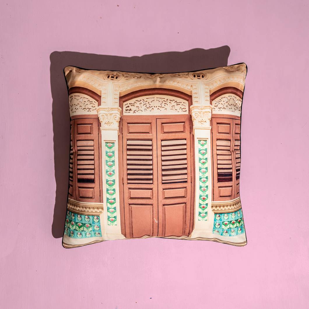 Peranakan Charm Cushion Cover - Cream