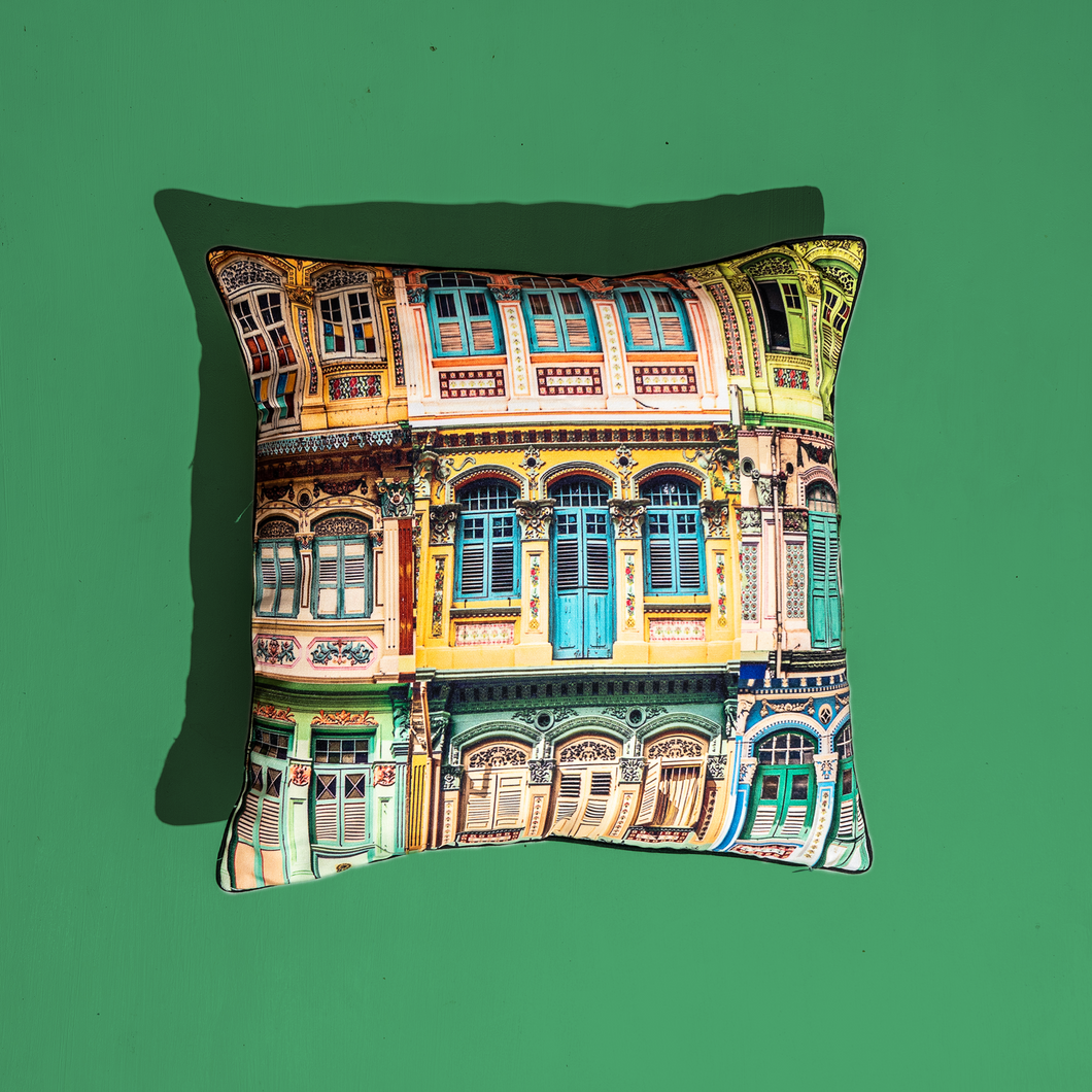 Colonial Windows Cushion Cover - Green