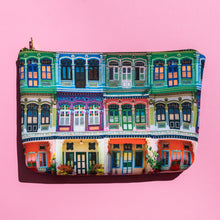 Load image into Gallery viewer, Colorful Rowhouse Design Travel Pouch

