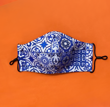 Load image into Gallery viewer, Signature Peranakan Mask - Royal Blue
