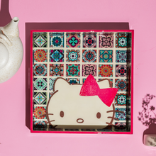 Load image into Gallery viewer, Hello Kitty x Photo Phactory Peranakan Tiles Square Tray - Pink
