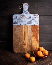 Load image into Gallery viewer, Chinoiserie Cheese Board- Cerulean Blue
