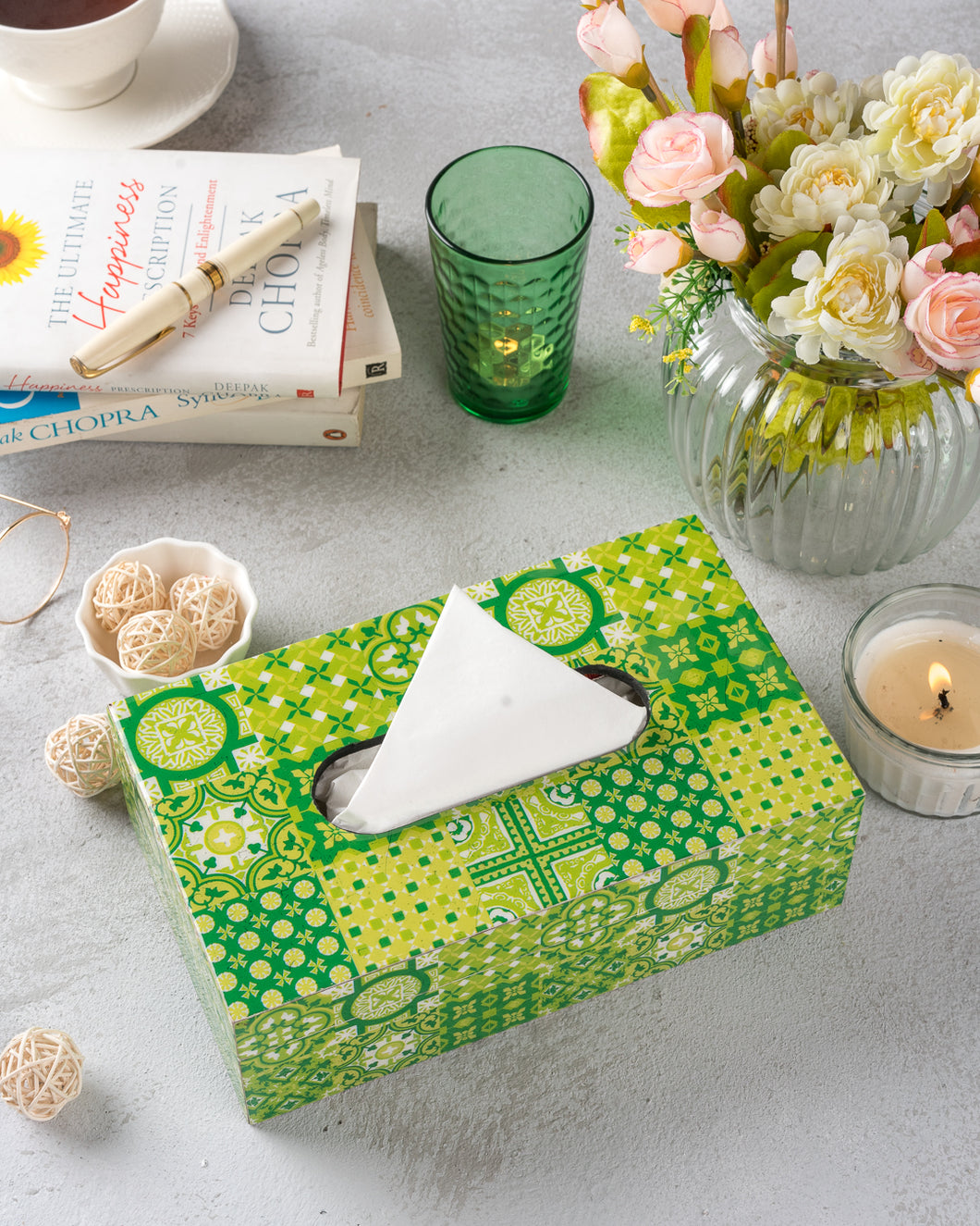 Azhar : The Green Series Tissue Box Holder