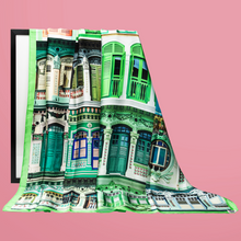 Load image into Gallery viewer, Colonial Shophouse Window Scarf - Green Hue
