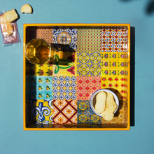 Load image into Gallery viewer, Peranakan Tiles Square Tray - Tuscany
